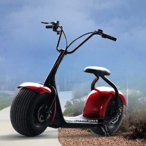 Двуместен електрически скутер Харли Червен 1000W